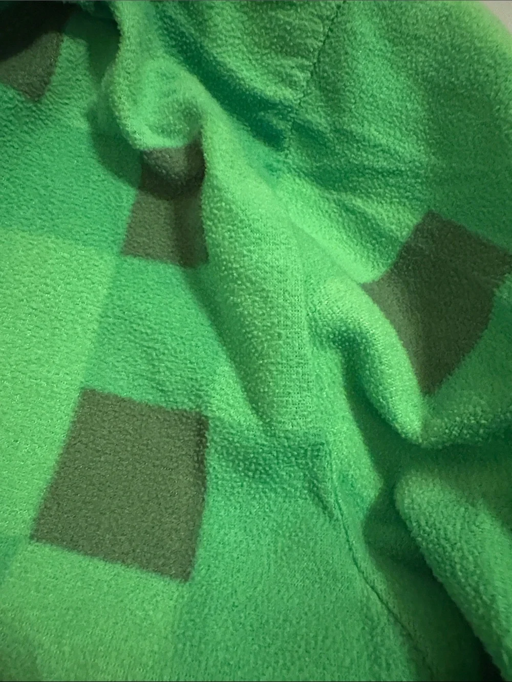 Minecraft Kids Green Creeper TNT Zip-Up Pajamas